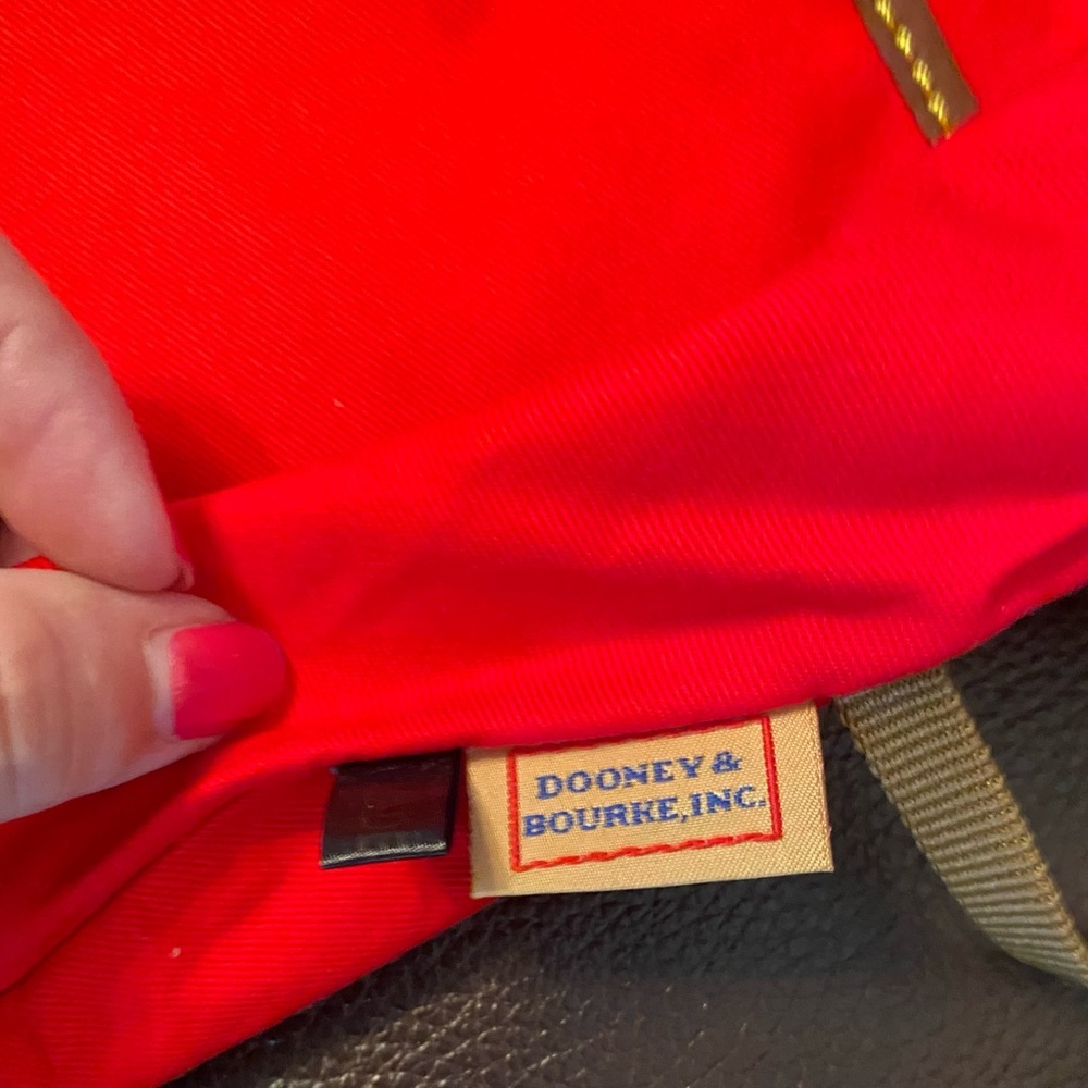 Dooney & Bourke - EUC-Samba Denim Blue Pebbled Leather Logo Lock Hobo Bag - Picture 7 of 11
